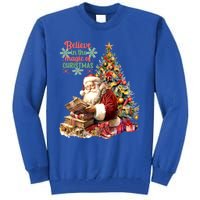 Believe In The Magic Of Christmas Vintage Santa Great Gift Tall Sweatshirt