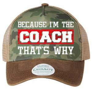 Because I'm The Coach That's Why Kickboxing Boxing Boxer Legacy Tie Dye Trucker Hat