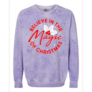 Believe In The Magic Of Christmas Colorblast Crewneck Sweatshirt