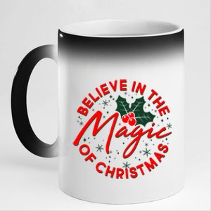 Believe In The Magic Of Christmas 11oz Black Color Changing Mug