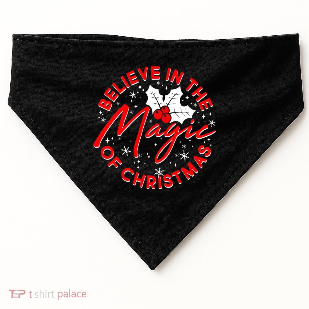 Believe In The Magic Of Christmas USA-Made Doggie Bandana