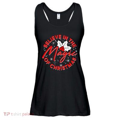 Believe In The Magic Of Christmas Ladies Essential Flowy Tank