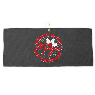 Believe In The Magic Of Christmas Large Microfiber Waffle Golf Towel