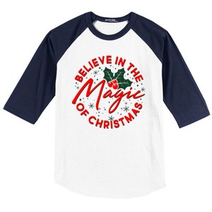 Believe In The Magic Of Christmas Baseball Sleeve Shirt