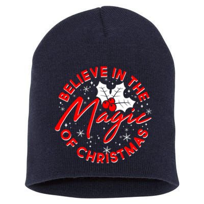 Believe In The Magic Of Christmas Short Acrylic Beanie