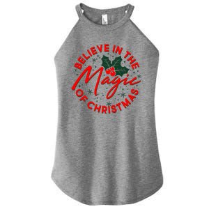 Believe In The Magic Of Christmas Women's Perfect Tri Rocker Tank