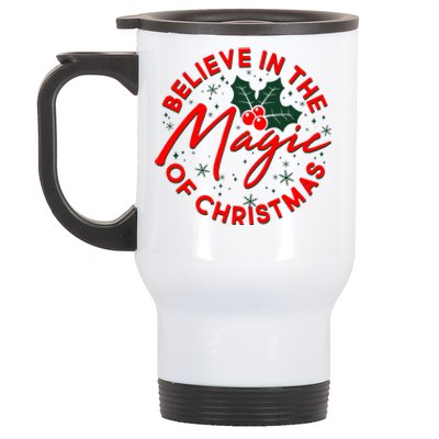 Believe In The Magic Of Christmas Stainless Steel Travel Mug