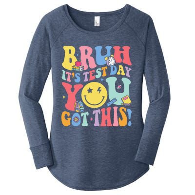 Bruh It’S Test Day You Got This Testing Day Teacher Women's Perfect Tri Tunic Long Sleeve Shirt