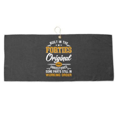 Built In The Forties Original Unrestored Vintage 40s Birthday Large Microfiber Waffle Golf Towel