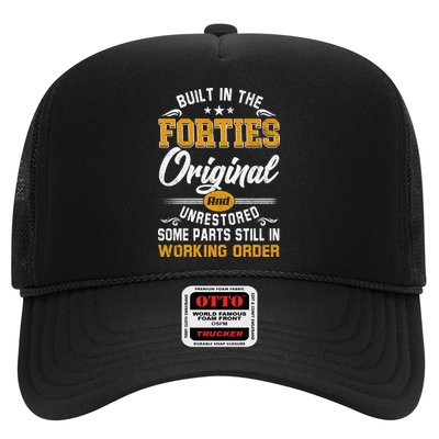 Built In The Forties Original Unrestored Vintage 40s Birthday Trucker Hat