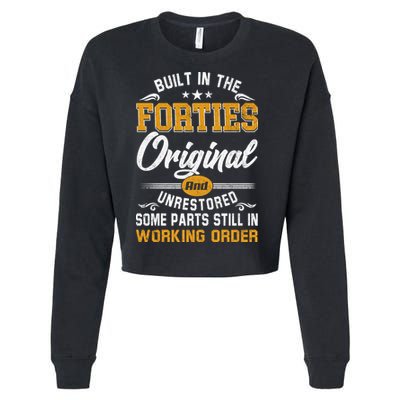 Built In The Forties Original Unrestored Vintage 40s Birthday Cropped Pullover Crew