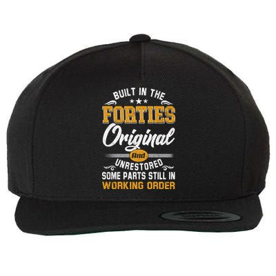 Built In The Forties Original Unrestored Vintage 40s Birthday Wool Snapback Cap