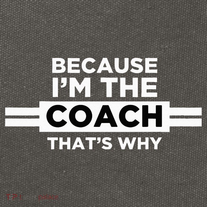 Because I'm the Coach That's Why Coach Gift Cotton Canvas Backpack