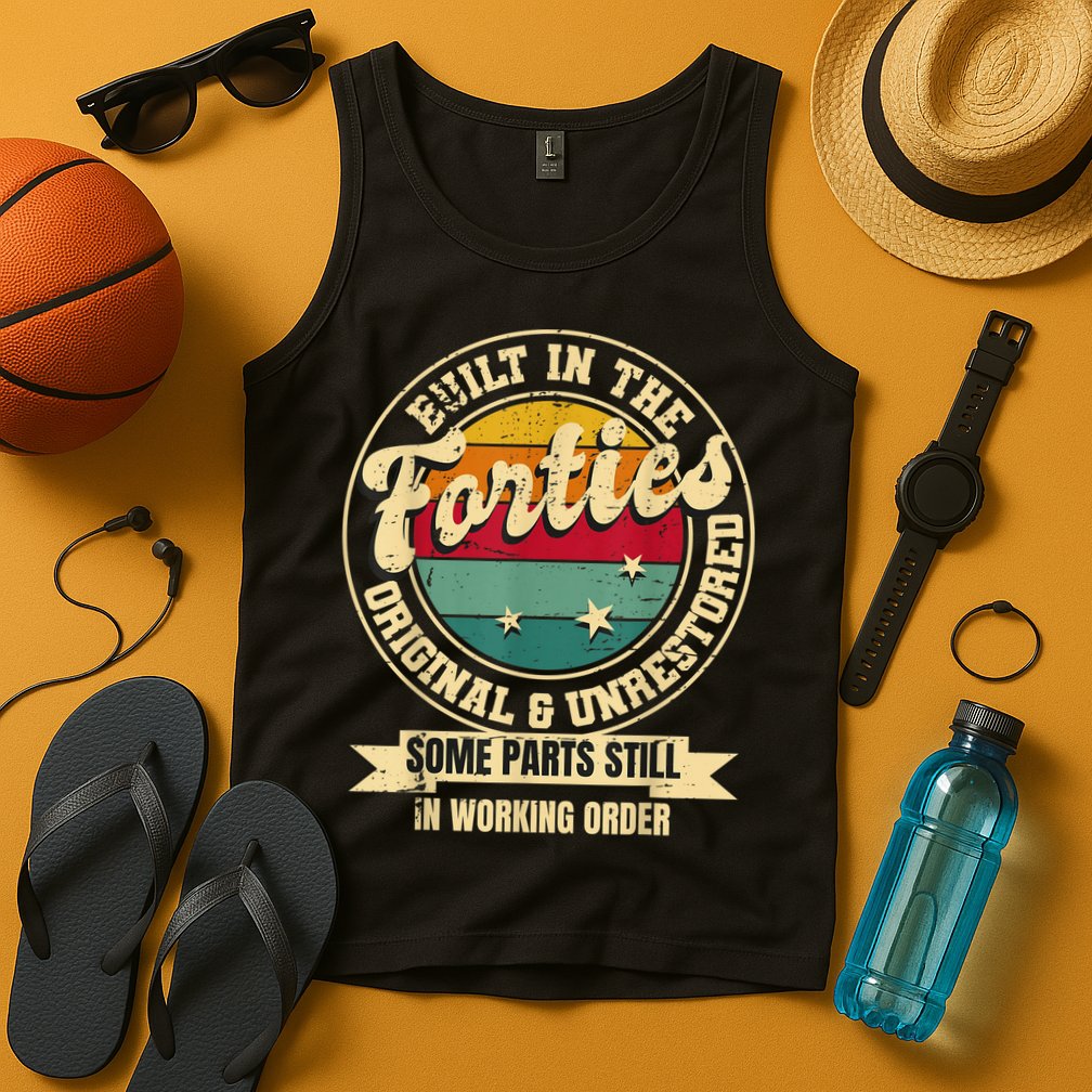 Built In The Forties Original Unrestored 40th Birthday  Tank Top