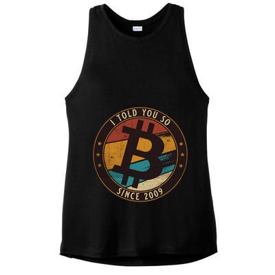 Bitcoin I Told You So Btc Crypto And Bitcoin Ladies PosiCharge Tri-Blend Wicking Tank