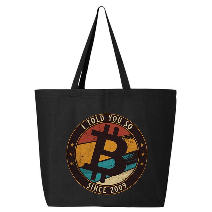 Bitcoin I Told You So Btc Crypto And Bitcoin 25L Jumbo Tote