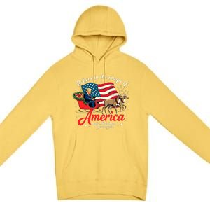 Believe In The Magic Of America Make Christmas Great Again Premium Pullover Hoodie