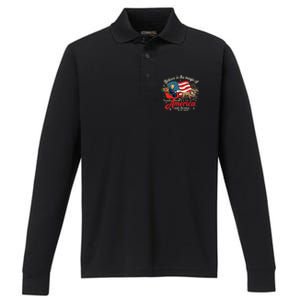 Believe In The Magic Of America Make Christmas Great Again Performance Long Sleeve Polo