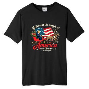 Believe In The Magic Of America Make Christmas Great Again Tall Fusion ChromaSoft Performance T-Shirt