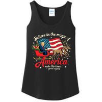 Believe In The Magic Of America Make Christmas Great Again Ladies Essential Tank