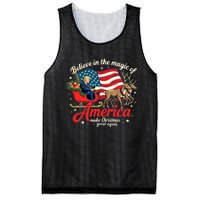 Believe In The Magic Of America Make Christmas Great Again Mesh Reversible Basketball Jersey Tank