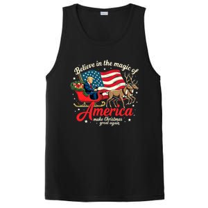 Believe In The Magic Of America Make Christmas Great Again PosiCharge Competitor Tank