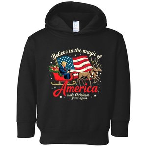 Believe In The Magic Of America Make Christmas Great Again Toddler Hoodie