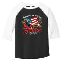 Believe In The Magic Of America Make Christmas Great Again Toddler Fine Jersey T-Shirt