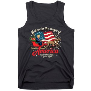 Believe In The Magic Of America Make Christmas Great Again Tank Top