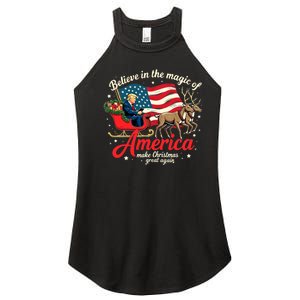 Believe In The Magic Of America Make Christmas Great Again Women's Perfect Tri Rocker Tank