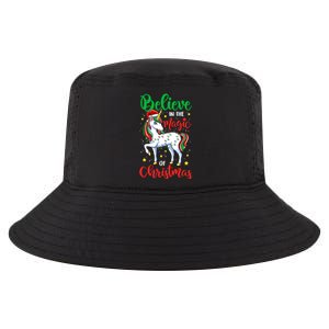 Believe In The Magic Of Christmas Unicorn Xmas Girl Meaningful Gift Cool Comfort Performance Bucket Hat