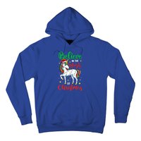 Believe In The Magic Of Christmas Unicorn Xmas Girl Meaningful Gift Hoodie