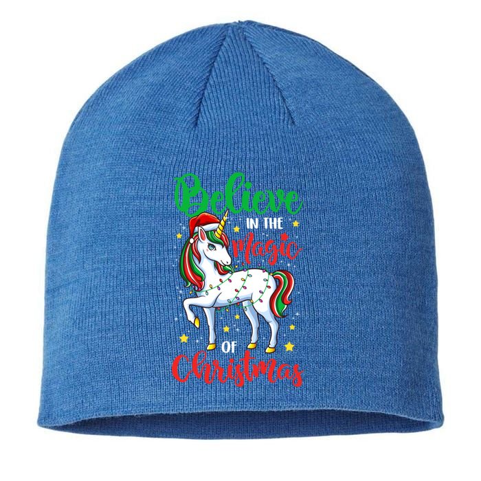 Believe In The Magic Of Christmas Unicorn Xmas Girl Meaningful Gift Sustainable Beanie