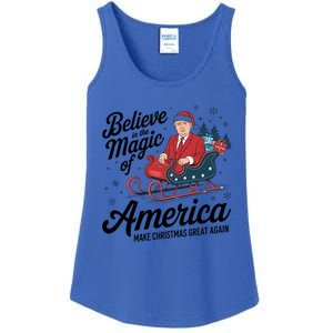 Believe In The Magic Of America Make Christmas Great Again Gift Ladies Essential Tank