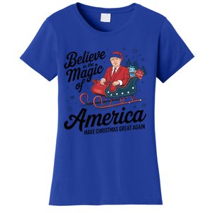 Believe In The Magic Of America Make Christmas Great Again Gift Women's T-Shirt