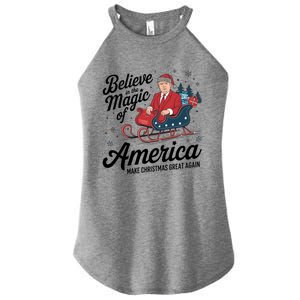 Believe In The Magic Of America Make Christmas Great Again Gift Women's Perfect Tri Rocker Tank