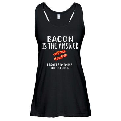 Bacon Is The Answer I Dont Remember The Question Ladies Essential Flowy Tank