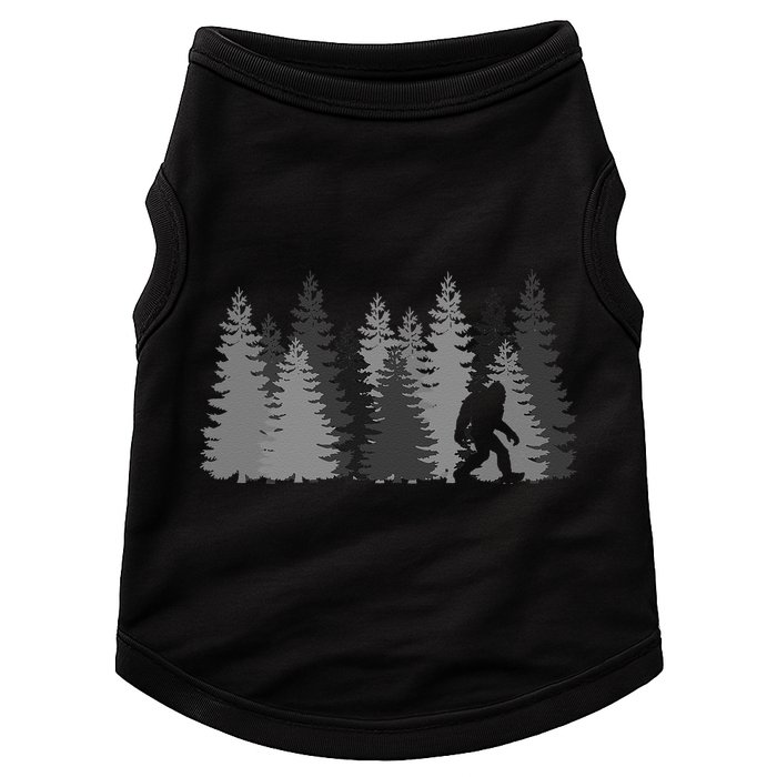 Bigfoot In The Forest Sasquatch Yeti Doggie Tank