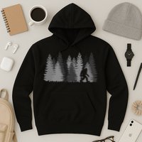 Bigfoot In The Forest Sasquatch Yeti Hoodie