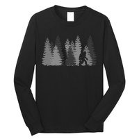 Bigfoot In The Forest Sasquatch Yeti Long Sleeve Shirt