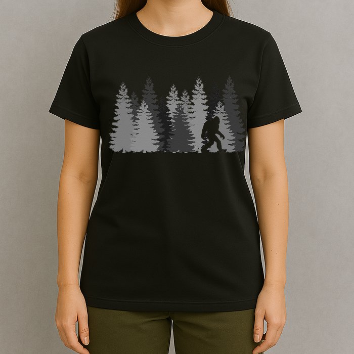 Bigfoot In The Forest Sasquatch Yeti T-Shirt
