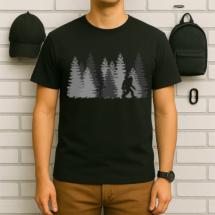 Bigfoot In The Forest Sasquatch Yeti T-Shirt
