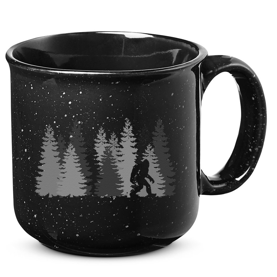 Bigfoot In The Forest Sasquatch Yeti 15oz Campfire Ceramic Mug