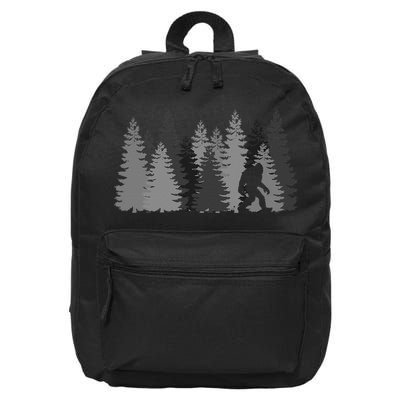 Bigfoot In The Forest Sasquatch Yeti 16 in Basic Backpack