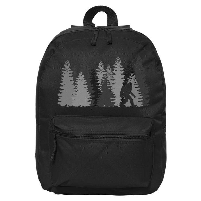 Bigfoot In The Forest Sasquatch Yeti 16 in Basic Backpack