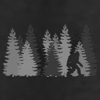 Bigfoot In The Forest Sasquatch Yeti Crop Fleece Hoodie