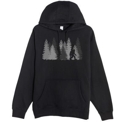 Bigfoot In The Forest Sasquatch Yeti Premium Pullover Hoodie