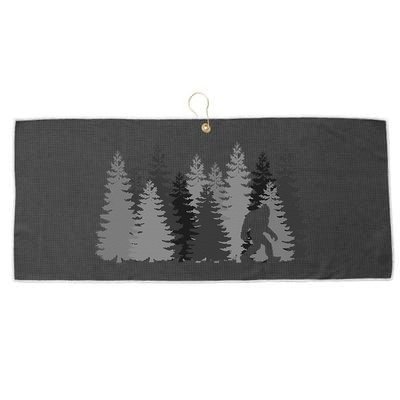 Bigfoot In The Forest Sasquatch Yeti Large Microfiber Waffle Golf Towel