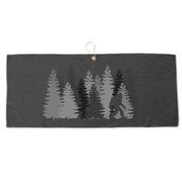Bigfoot In The Forest Sasquatch Yeti Large Microfiber Waffle Golf Towel
