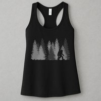 Bigfoot In The Forest Sasquatch Yeti Womens Tank Top